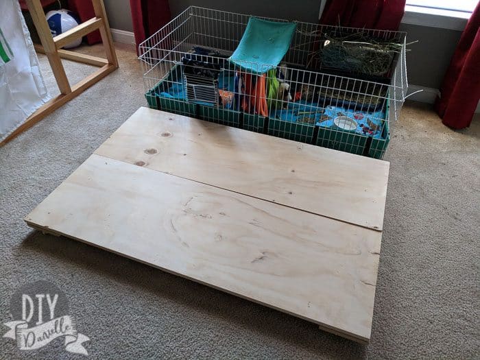 Guinea Pig cage base for the Midwest cage. I probably should have finished this, but I opted not to at this point. 