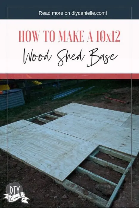 How to make a 10x12 wood shed base that is level.