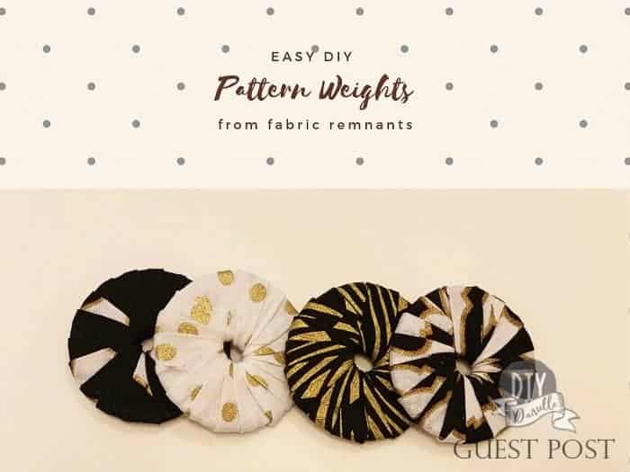 Easy DIY Pattern Weights made from fabric and washers.