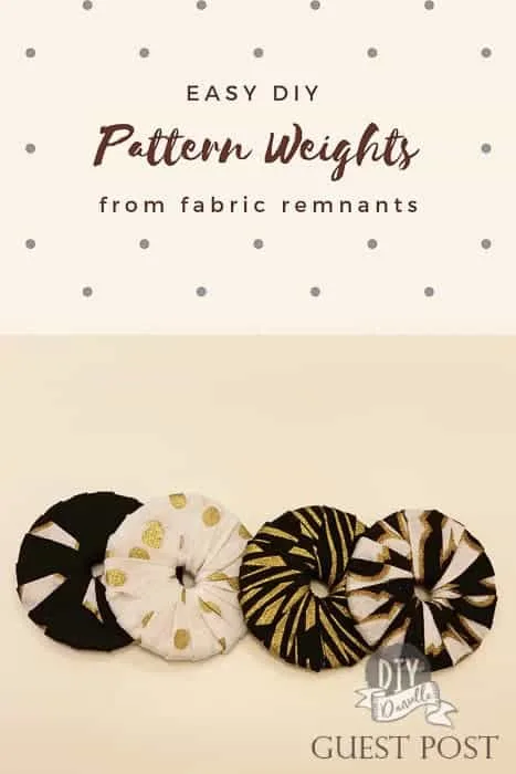 How to use fabric remnants and make easy DIY pattern weights with washers.