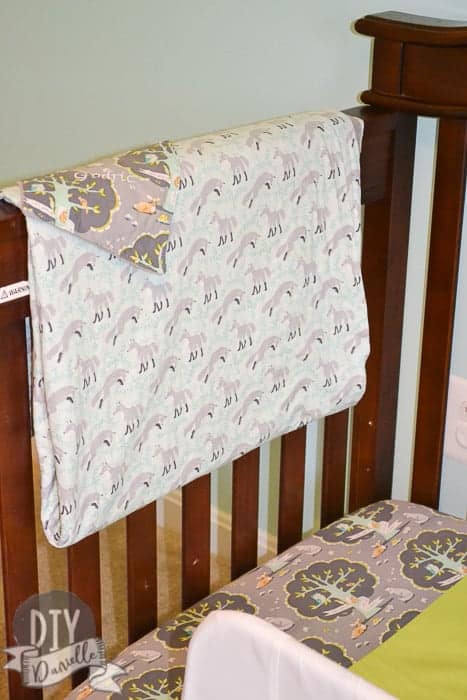 Woodland animal themed bedroom set for crib.