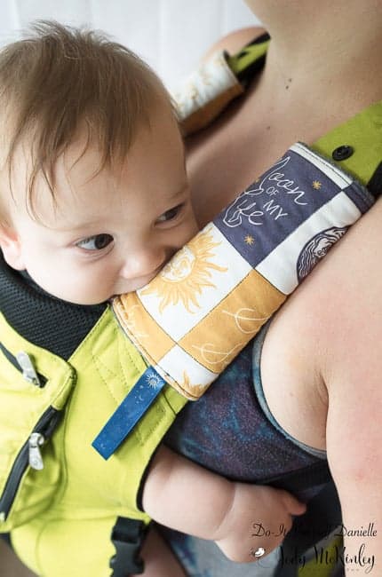 Learn how to make some custom DIY Teething Pads for your Ergo or other baby carrier.