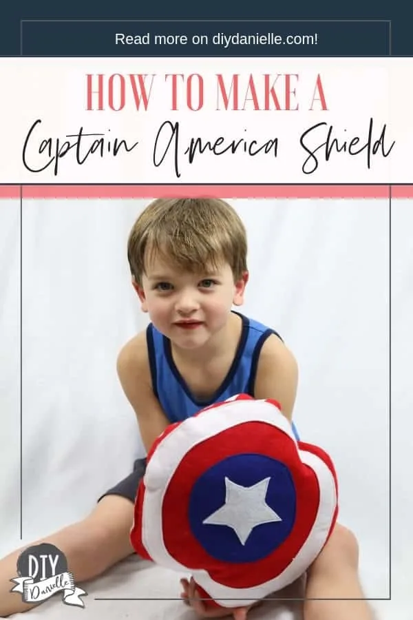 Captain America Shield DIY: This easy to make pillow shield is perfect for kids!