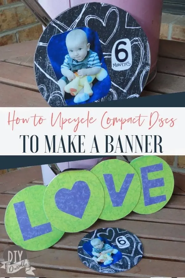 Ideas for upcycling old compact discs. Love the banner and monthly baby photo idea!