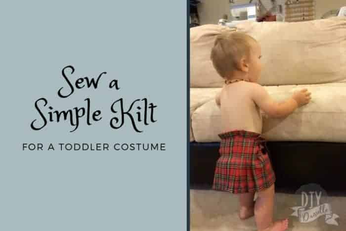 How to sew a simple kilt for a toddler.