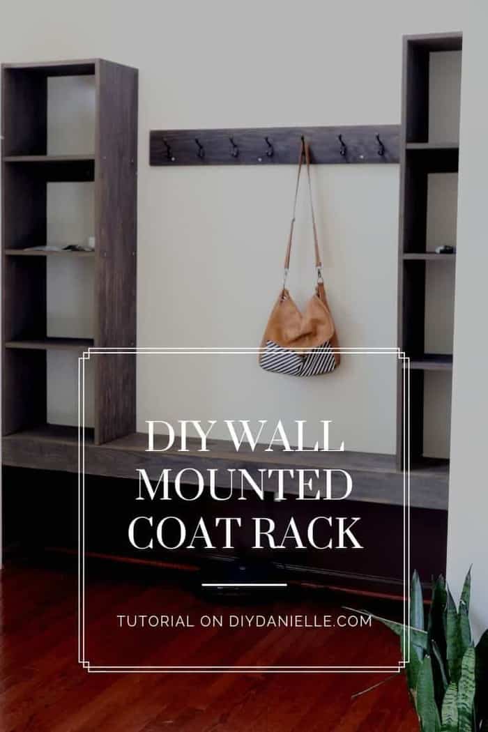 DIY Wall Mounted Coat Rack - DIY Danielle®