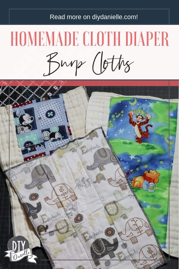Learn how to make your own homemade burp cloths using old cloth diapers.