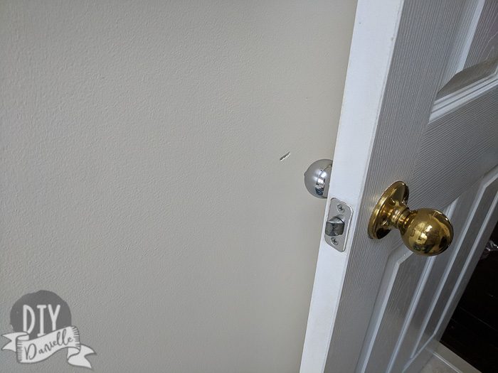 Stop your door knobs from damaging your walls like this indentation from the lock.