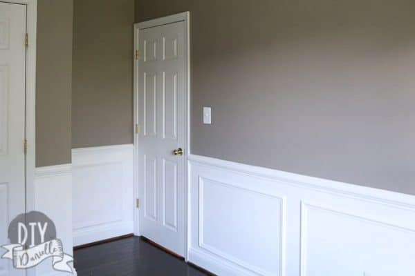 Living Room Grey Walls White Chair Rail