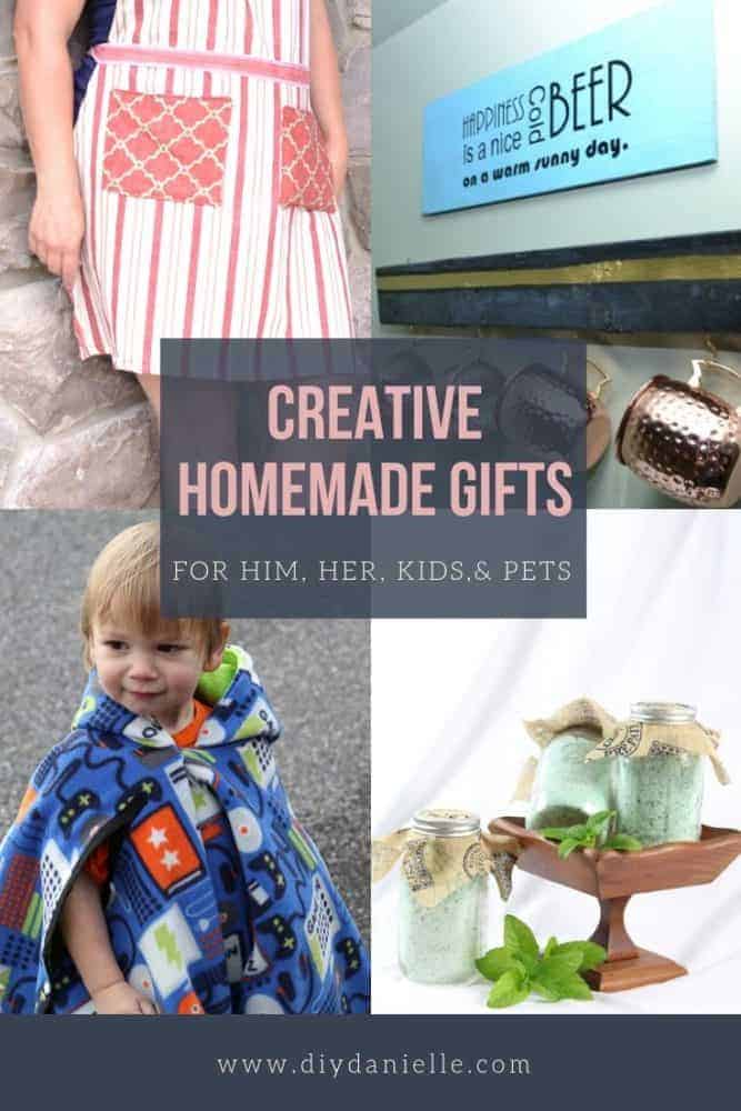 Creative homemade gifts for him, her, kids, and pets. Get new ideas each week! 