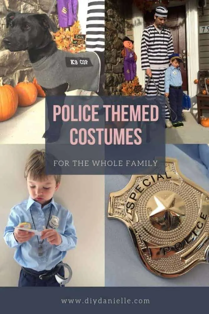 Family costume idea: Cops & Robbers (plus a K9 cop!)