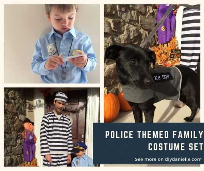 DIY Police Costume and K-9 Dog Halloween Costume