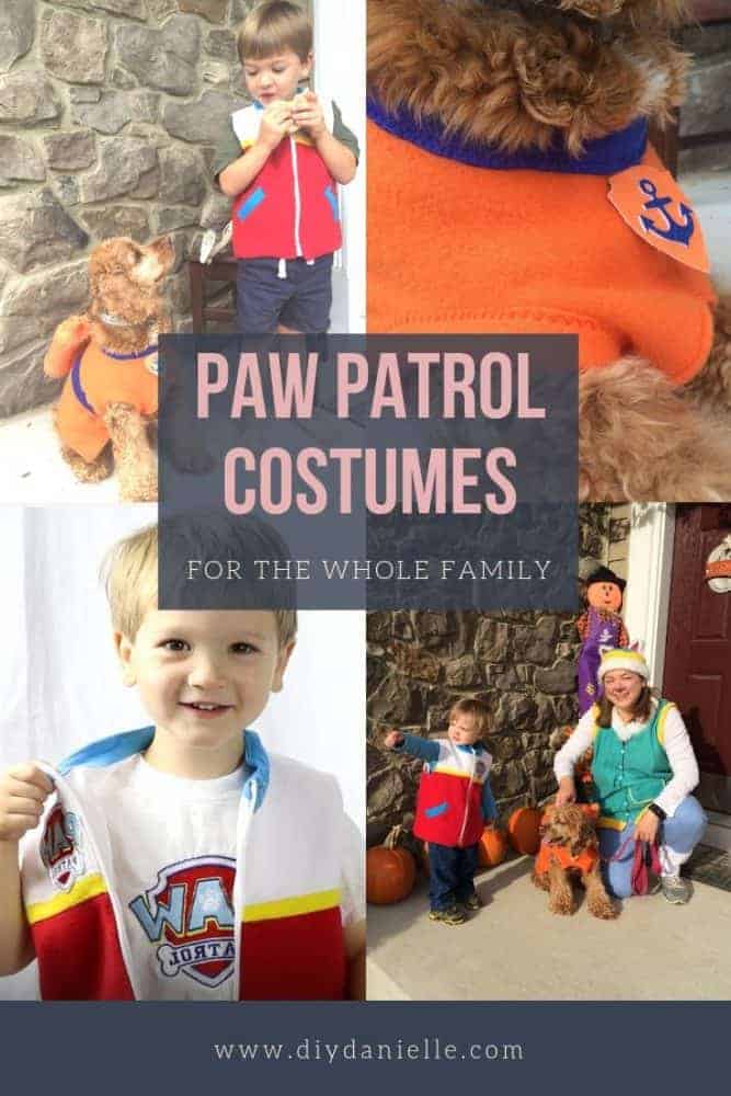 Paw Patrol family costume set. All handmade by mom.