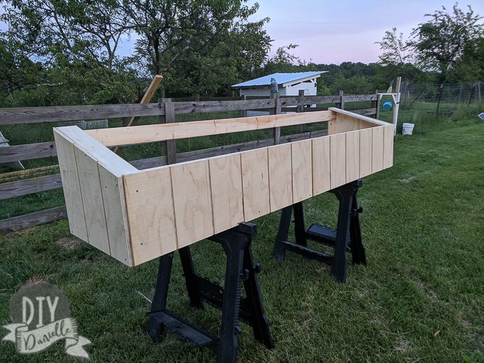 Front photo of the frame for the guinea pig outdoor cage.