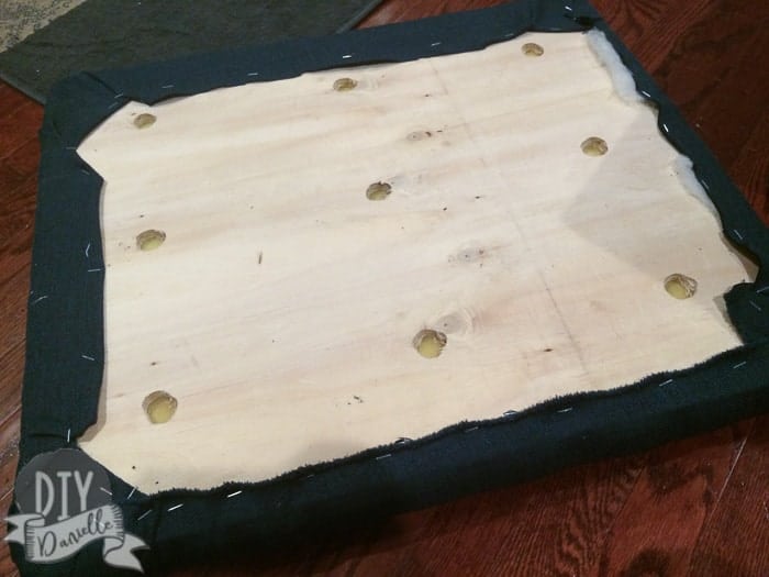 Reupholstering a Leather Storage Ottoman DIY Danielle®