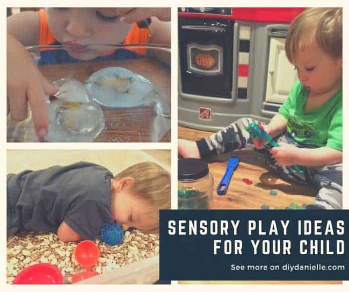 A few sensory play ideas for you and your child, and how to integrate them into your day.