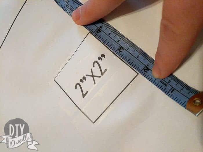Make sure your square for printed patterns measures the correct size. This one is too big.
