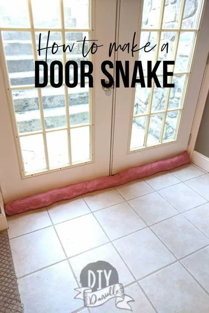 How to make a door snake to help prevent drafts in your home. This is an easy sew to reduce your electric costs!