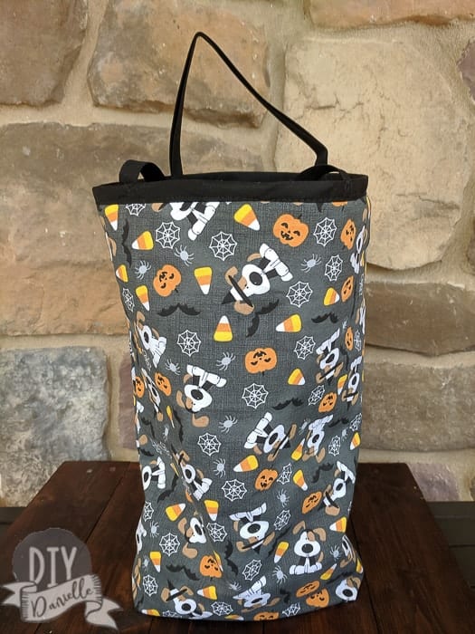 Halloween bag that is reversible to turn into an Easter bag for the Spring.