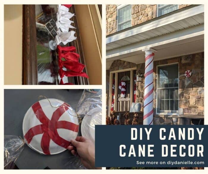 DIY Candy Cane Decor: 3 projects for your front porch that look like Christmas candy.