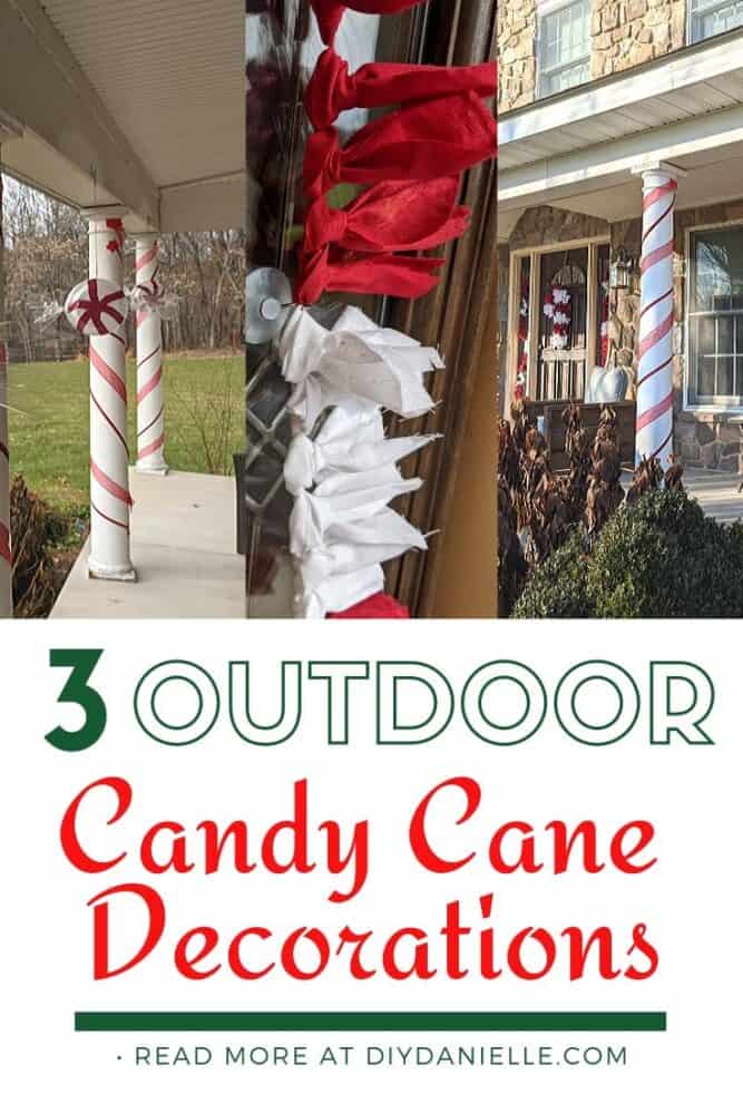 3 Easy Candy Cane Decorations for Your Front Porch DIY Danielle®