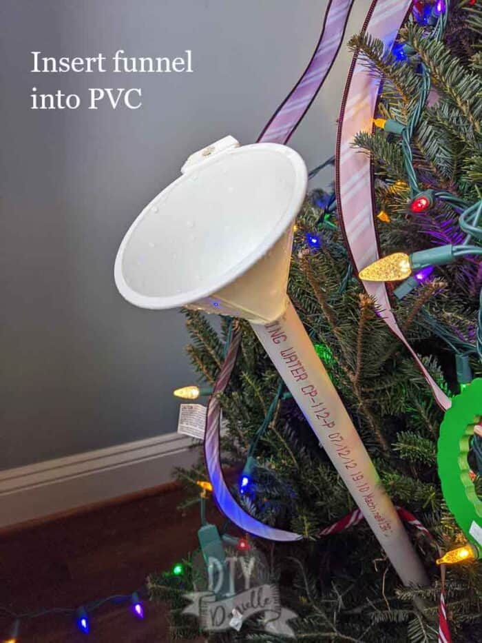 diy christmas tree watering system