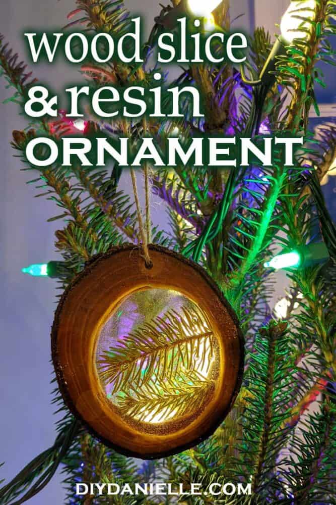 Preserve a piece of each Christmas tree with this DIY wood slice & resin ornament.