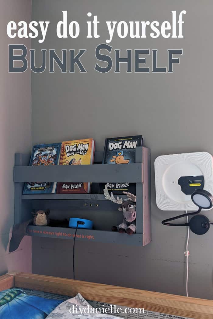 Easy DIY Bunk Bed Shelf DIY Danielle®