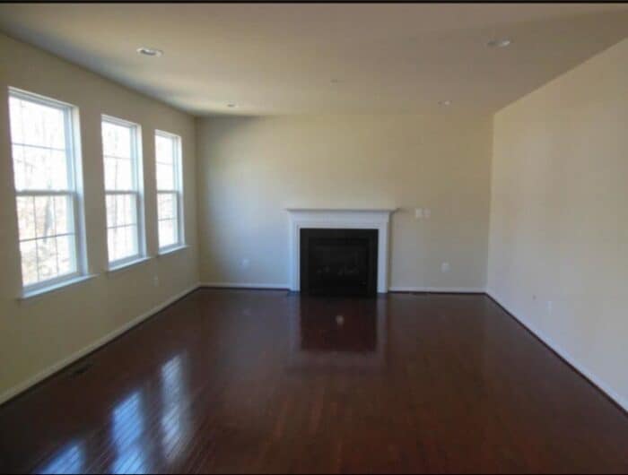 Family room space before the built ins were added.