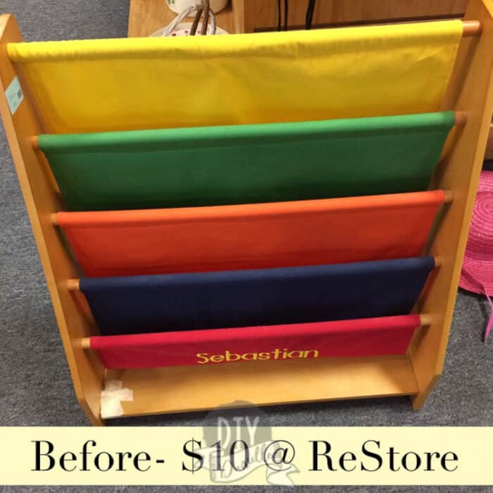 Kids store fabric bookshelf