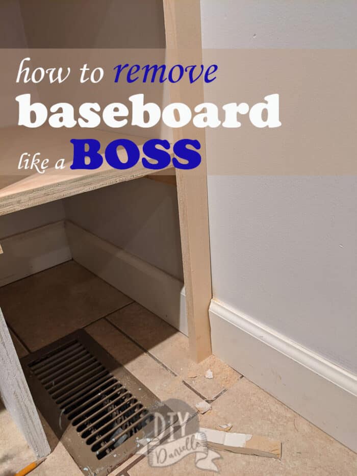 How to remove baseboard LIKE A BOSS. Trim inserted in a section that has been cut in the baseboard.