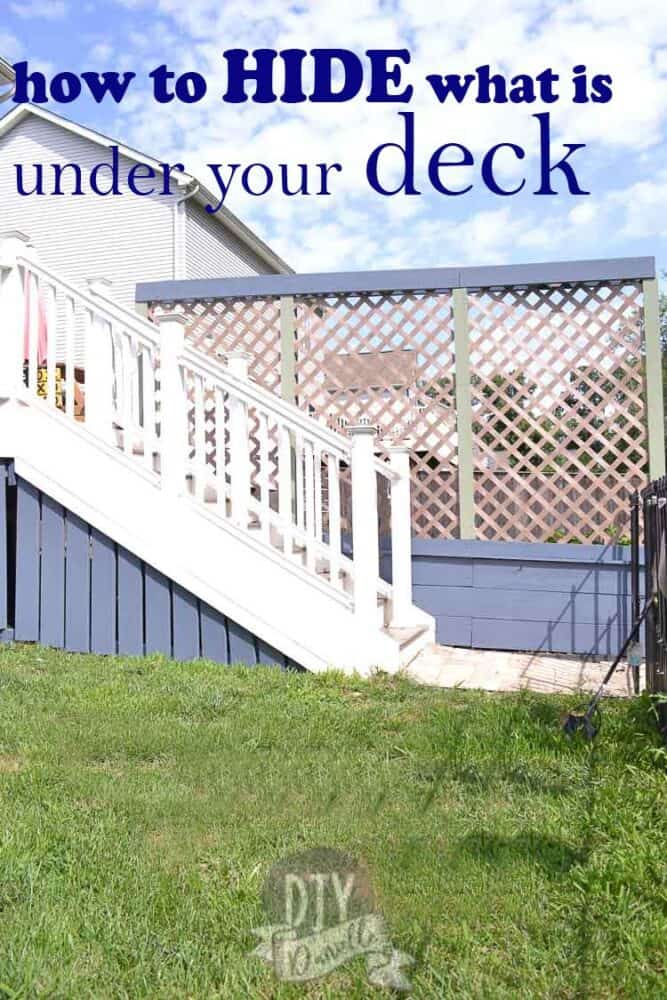 how to hide what is under your deck with DIY deck skirting
