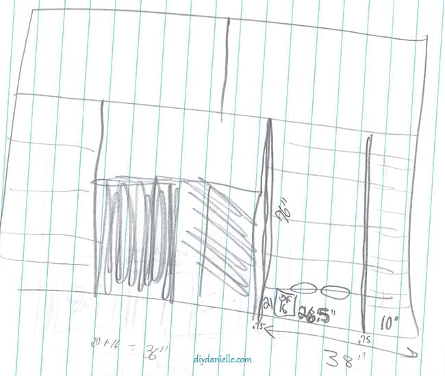 Pretty basic sketch for our laundry room. 