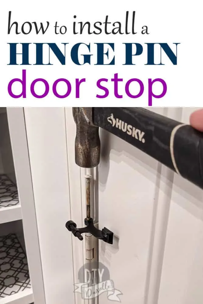 How to install a hinge pin door stop for an exterior door.