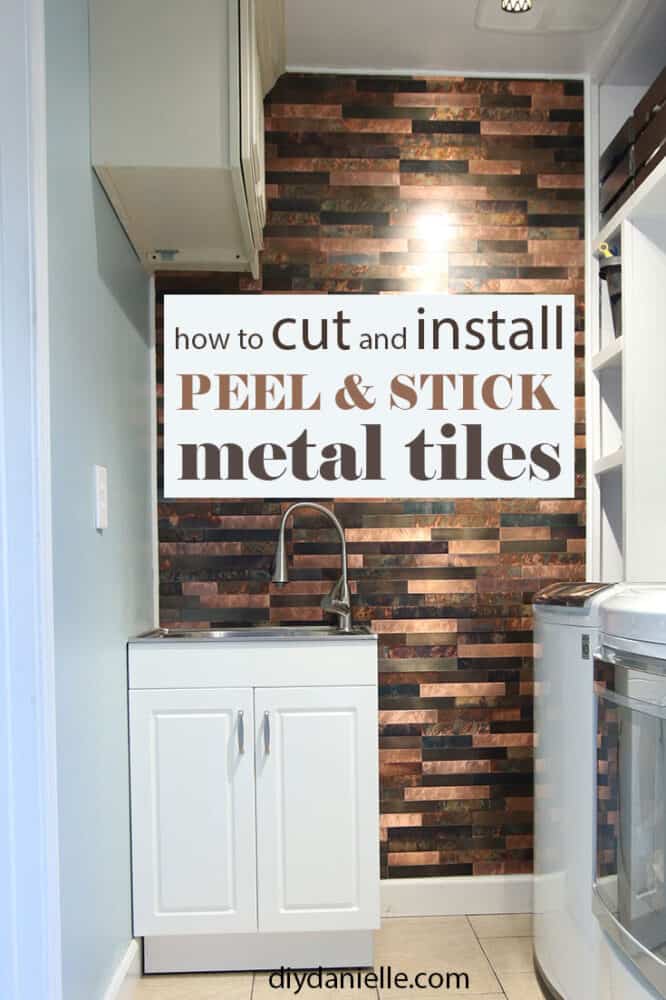 How to Install Peel and Stick Metal Backsplash from The DIY Decor