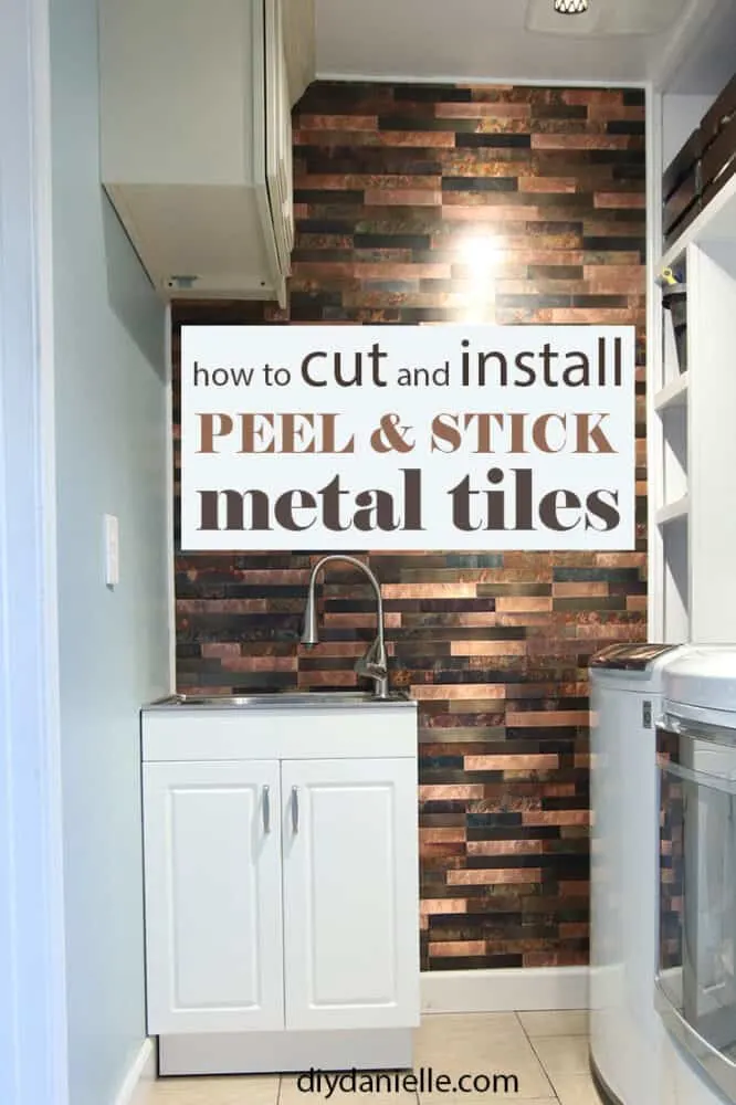 how to cut and install peel and stick metal tiles