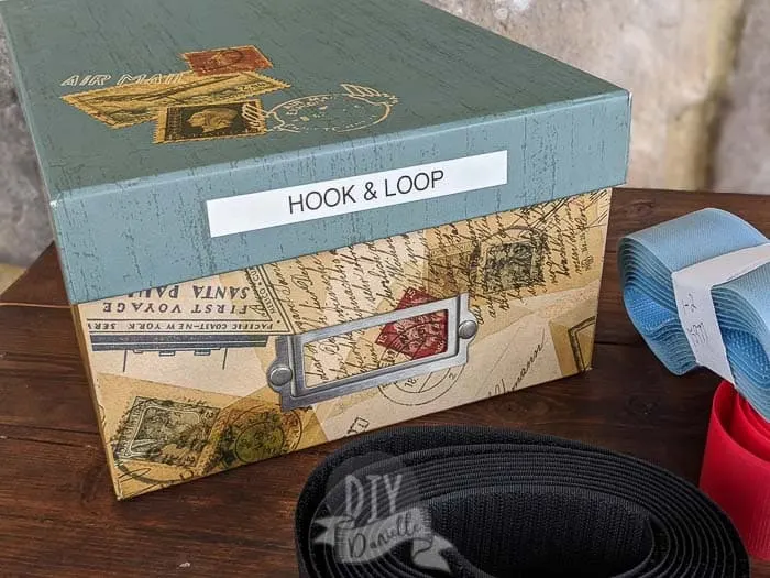 My box of hook and loop.