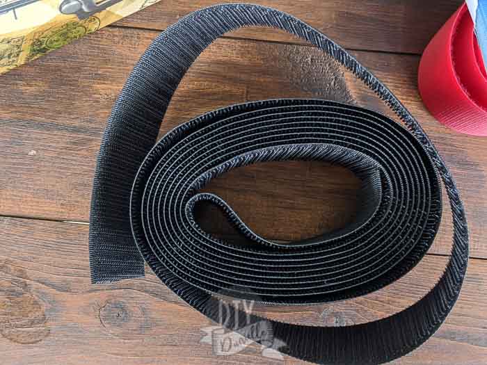 Roll of black hook tape.