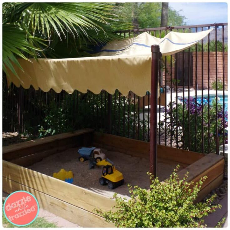 Image for How to Make Affordable and Easy Kids Backyard Sandbox -