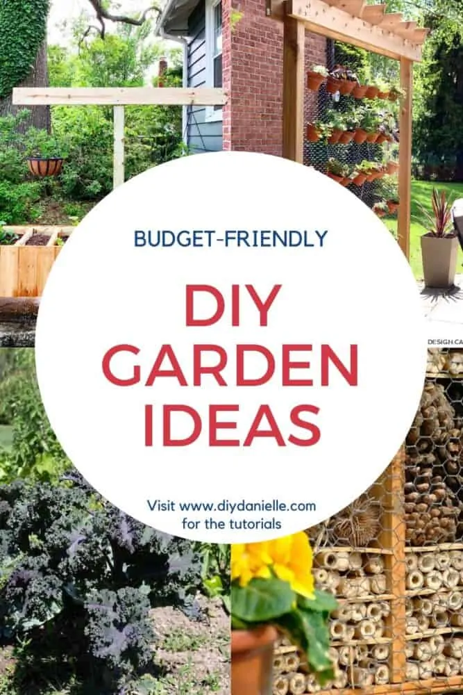 pin image with 4 diy garden ideas