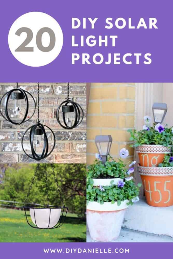 Hanging solar lights using glass chandelier bowls and dollar store items!