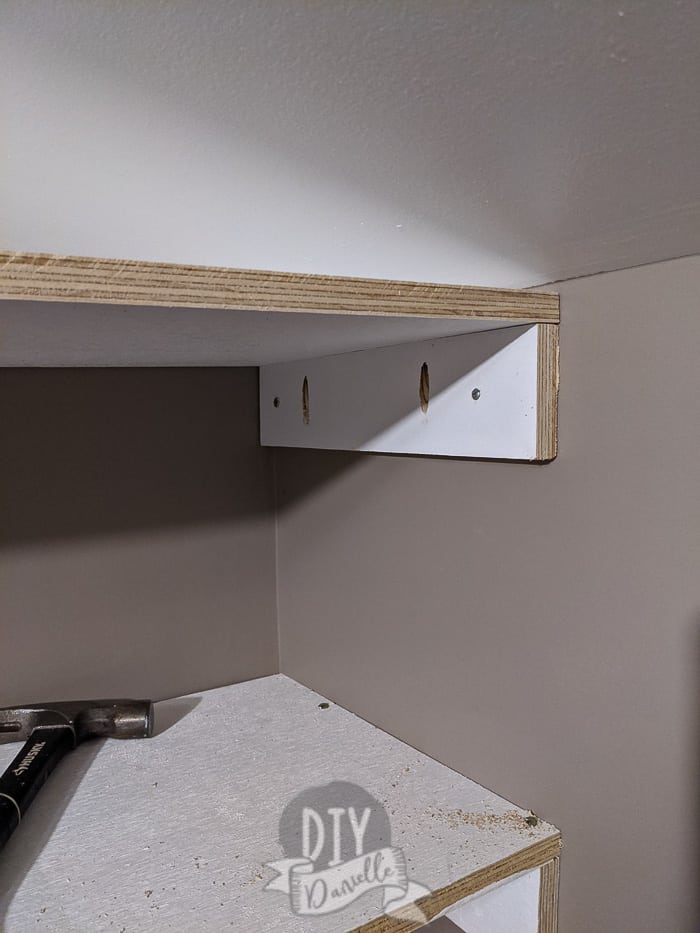 DIY Entry Closet Shelves - An Easy Plywood Project - The Crazy Craft Lady