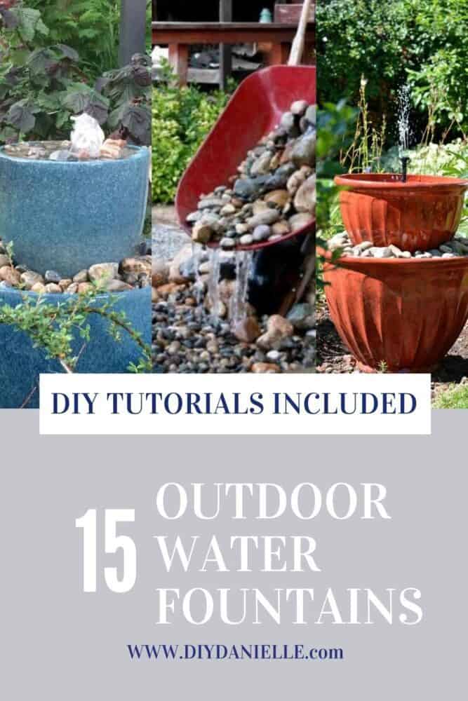 diy outdoor water fountains