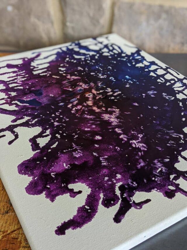 close up of melted crayons