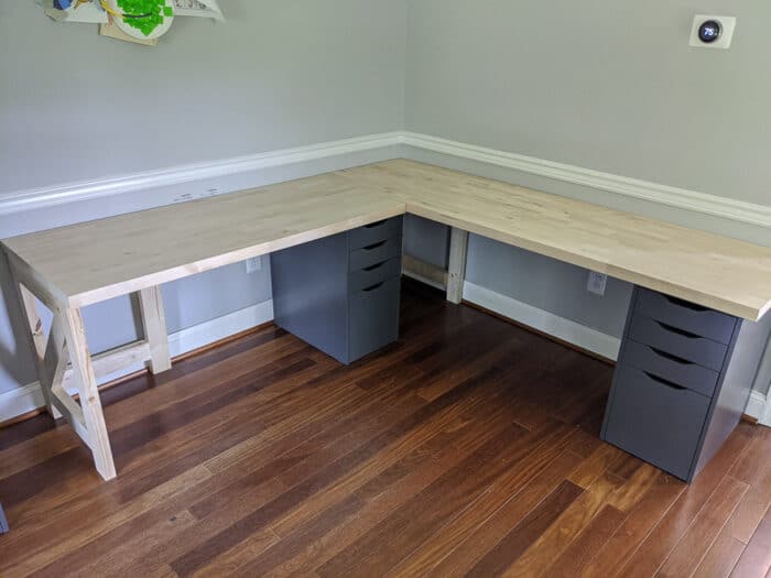 Corner Desk With A Farmhouse Style, Corner Desk For Two Ikea