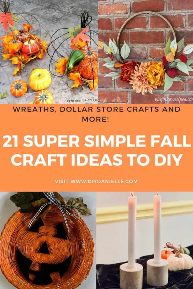 21 simple fall craft ideas to diy pin image