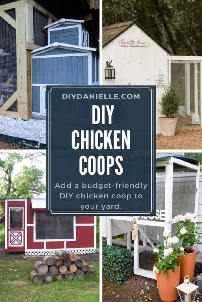 diy chicken coops pin image