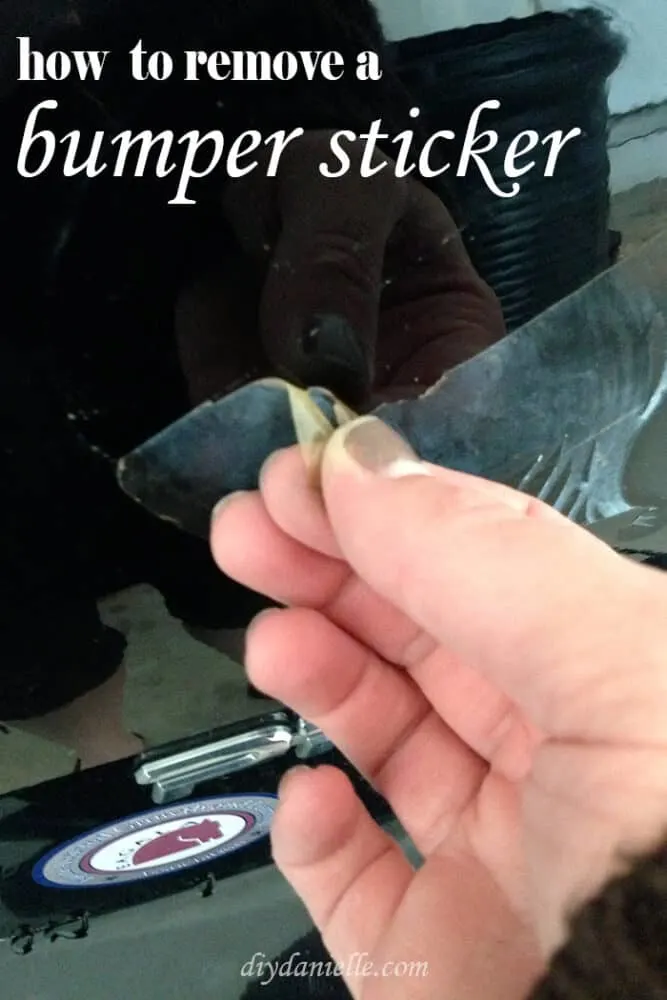 How to remove a bumper sticker from the body of your car.