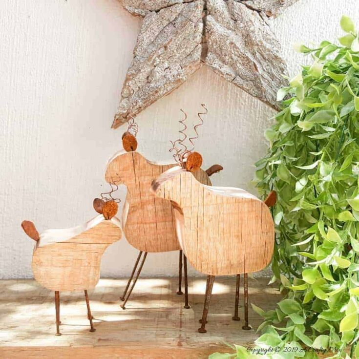 Image for DIY a Rustic Wooden Reindeer Family