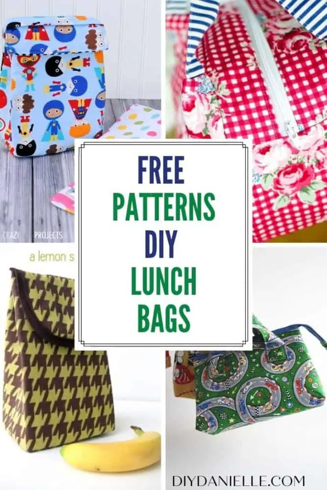 free patterns diy lunch bags
